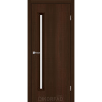 Двері Korfad Express модель CORNER GLASS-01 Каштан Бурбон скло сатин або чорне