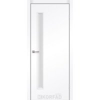 Двері Korfad Express модель CORNER GLASS-01 Білий Мат Кристал скло сатин або чорне