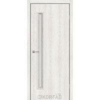 Двері Korfad Express модель CORNER GLASS-01 Ясень Шовковий скло сатин або чорне