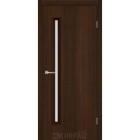 Двері Korfad Express модель CORNER GLASS-01 Каштан Бурбон скло сатин або чорне