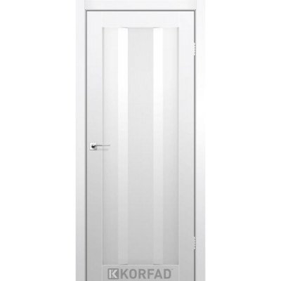 Межкомнатные двери Корфад Коллекция ALIANO Модель AL-02 (Super PET Серый) Сатин белый