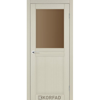 Межкомнотные двери Корфад Коллекция MILANO Модель ML-03 (Дуб белёный) с бронзовым стеклом