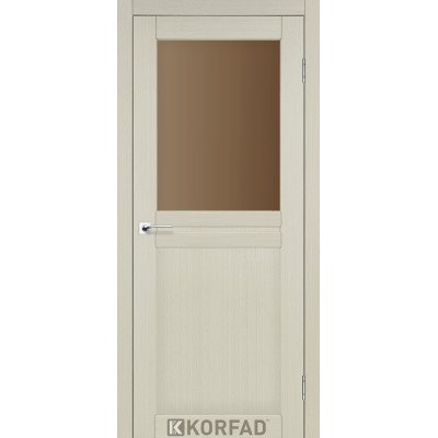 Межкомнотные двери Корфад Коллекция MILANO Модель ML-03 (Дуб белёный) с бронзовым стеклом