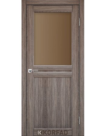 Межкомнотные двери Корфад Коллекция MILANO Модель ML-03 (Дуб грей) с бронзовым стеклом