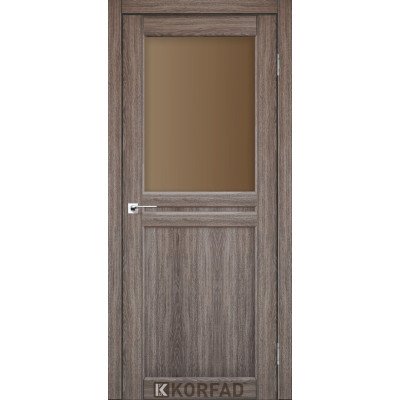 Межкомнотные двери Корфад Коллекция MILANO Модель ML-03 (Дуб грей) с бронзовым стеклом