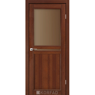Межкомнотные двери Корфад Коллекция MILANO Модель ML-04 (Орех) с бронзовым стеклом