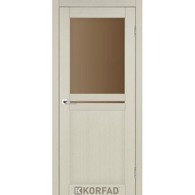 Межкомнотные двери Корфад Коллекция MILANO Модель ML-04 (Дуб белёный) с бронзовым стеклом