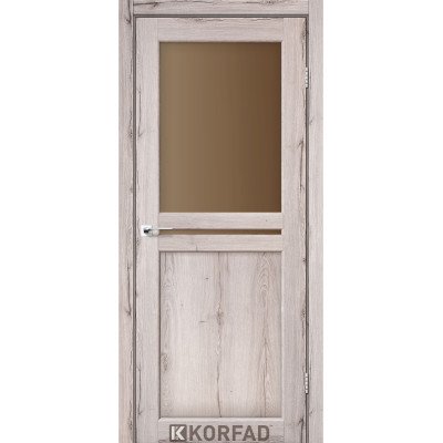 Межкомнотные двери Корфад Коллекция MILANO Модель ML-04 (Дуб нордик) с бронзовым стеклом