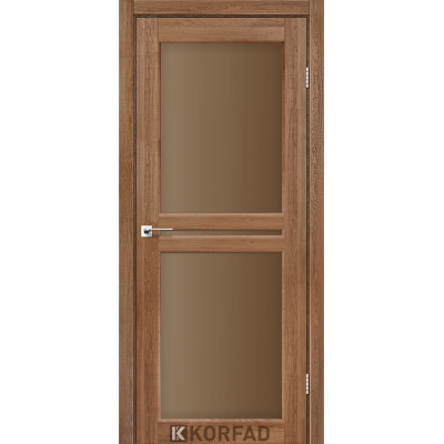 Межкомнатные Двери Корфад Коллекция MILANO Модель ML-05 (Дуб браш) с бронзовым стеклом