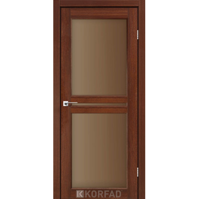 Межкомнотные двери Корфад Коллекция MILANO Модель ML-05 (Орех) с бронзовым стеклом
