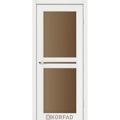 Межкомнатные двери Корфад Коллекция MILANO Модель ML-05 (Ясень белый) с бронзовым стеком