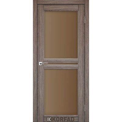Межкомнотные двери Корфад Коллекция MILANO Модель ML-05 (Дуб грей) с бронзовым стеклом