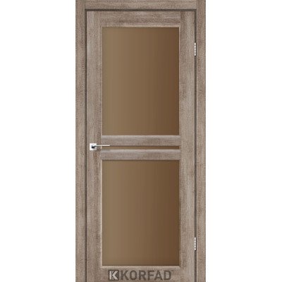 Межкомнотные двери Корфад Коллекция MILANO Модель ML-05 (Эш-вайт) с бронзовым стеклом