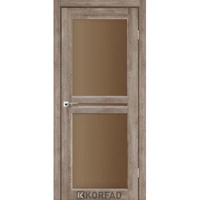 Межкомнотные двери Корфад Коллекция MILANO Модель ML-05 (Эш-вайт) с бронзовым стеклом