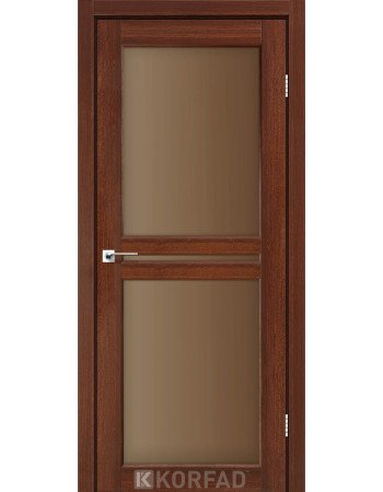 Межкомнотные двери Корфад Коллекция MILANO Модель ML-05 (Орех) с бронзовым стеклом