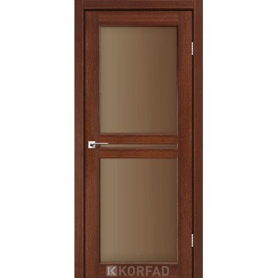 Міжкімнатні Двері Корфад Колекція MILANO Модель ML-05 (Горіх) з бронзовим склом