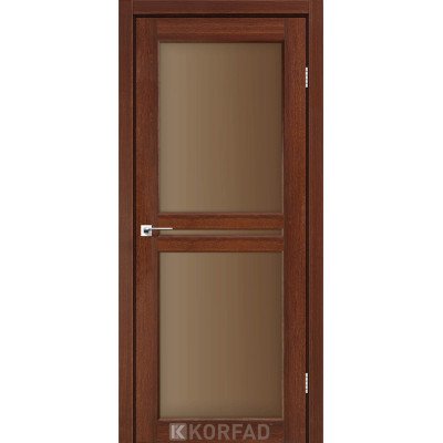 Міжкімнатні Двері Корфад Колекція MILANO Модель ML-05 (Горіх) з бронзовим склом