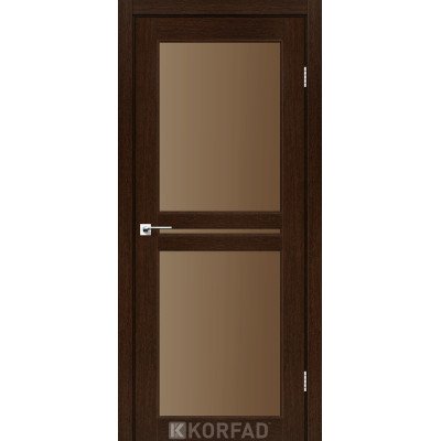 Межкомнатные двери Корфад Коллекция MILANO Модель ML-05 (Венге) с бронзовым стеклом