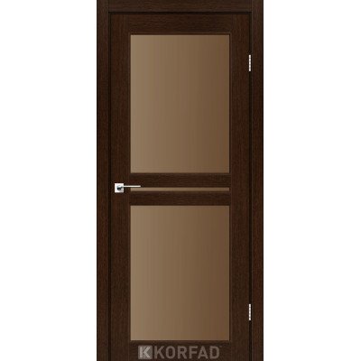 Міжкімнатні двері Корфад Колекція MILANO Модель ML-05 (Венге) з бронзовим склом
