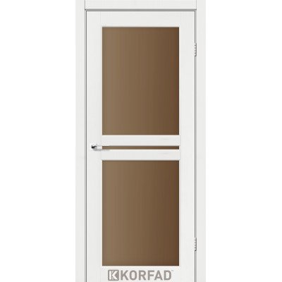 Межкомнатные двери Корфад Коллекция MILANO Модель ML-05 (Ясень белый) с бронзовым стеком