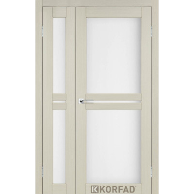 Межкомнотные двери Корфад Коллекция MILANO Модель ML-06 (Дуб белёный) полутороные