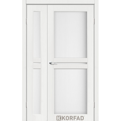 Межкомнотные двери Корфад Коллекция MILANO Модель ML-06 (Ясень белый) полуторные