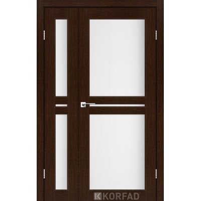 Межкомнотные двери Корфад Коллекция MILANO Модель ML-06 (Венге) полуторные