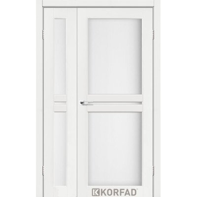 Межкомнотные двери Корфад Коллекция MILANO Модель ML-06 (Ясень белый) полуторные