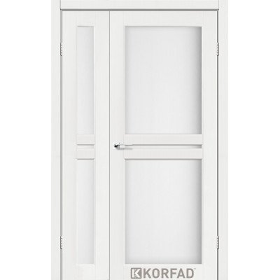 Межкомнотные двери Корфад Коллекция MILANO Модель ML-06 (Ясень белый) полуторные