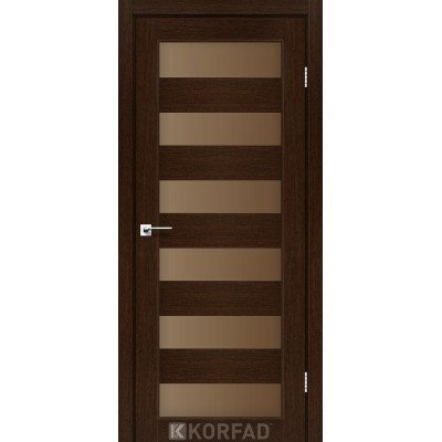 Двері Корфад міжкімнатні  PORTO PR-04 (Венге) з Бронзовим склом