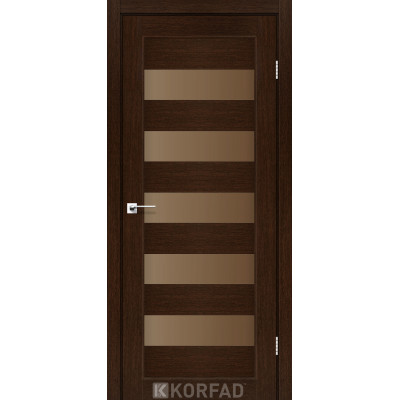 Межкомнатные двери Корфад Коллекция PORTO Модель PR-08 (Венге) с Бронзовым стеклом