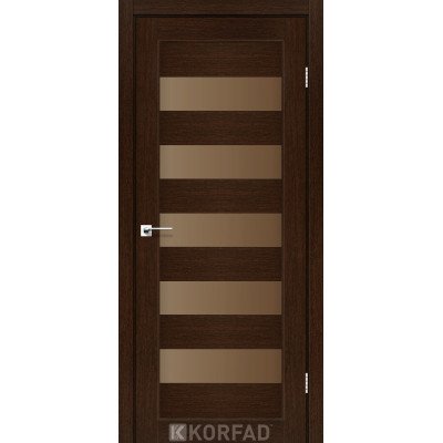 Межкомнатные двери Корфад Коллекция PORTO Модель PR-08 (Венге) с Бронзовым стеклом