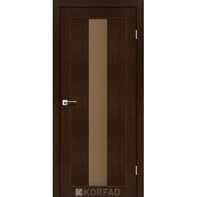 Межкомнатные двери Корфад Коллекция PORTO Модель PR-10 (Венге) с Бронзовым стеклом