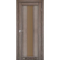 Двери Корфад межкомнатные  PORTO PR-10 (дуб грей) с Бронзовым стеклом