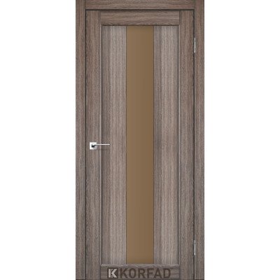 Двери Корфад межкомнатные  PORTO PR-10 (дуб грей) с Бронзовым стеклом