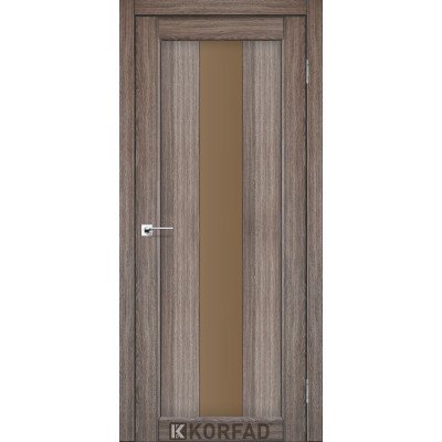 Двери Корфад межкомнатные  PORTO PR-10 (дуб грей) с Бронзовым стеклом