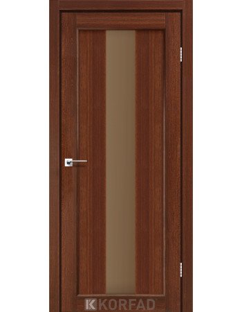 Межкомнатные двери Корфад Коллекция PORTO Модель PR-10 (Орех) с Бронзовым стеклом