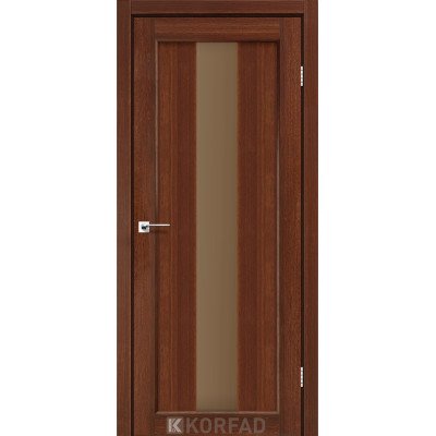 Межкомнатные двери Корфад Коллекция PORTO Модель PR-10 (Орех) с Бронзовым стеклом