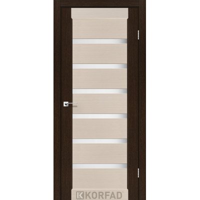 Межкомнотные двери Корфад Коллекция PORTO COMBI COLORE Модель PC-01 (комбинированный дуб белёный/венге) 