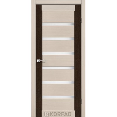 Межкомнотные двери Корфад Коллекция PORTO COMBI COLORE Модель PC-01 (комбинированный дуб белёный/венге) 