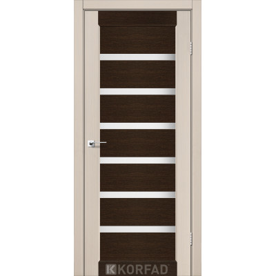 Межкомнотные двери Корфад Коллекция PORTO COMBI COLORE Модель PC-02 (комбинированный дуб белёный/венге) 