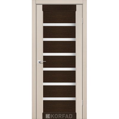 Межкомнотные двери Корфад Коллекция PORTO COMBI COLORE Модель PC-02 (комбинированный дуб белёный/венге) 