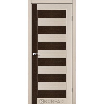 Межкомнотные двери Корфад Коллекция PORTO COMBI COLORE Модель PC-03 (комбинированный дуб белёный/венге) 