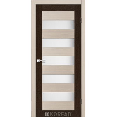 Межкомнотные двери Корфад Коллекция PORTO COMBI COLORE Модель PC-04 (комбинированный дуб белёный/венге) 