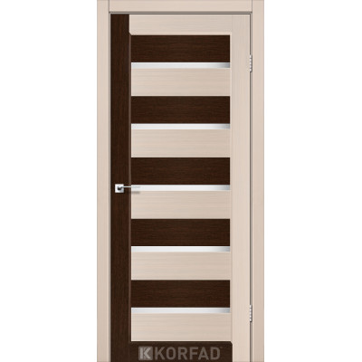 Межкомнотные двери Корфад Коллекция PORTO COMBI COLORE Модель PC-05 (комбинированный дуб белёный/венге) 