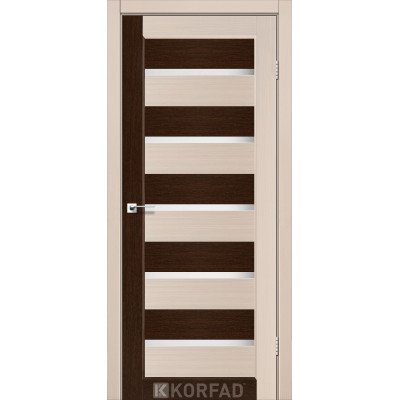 Межкомнотные двери Корфад Коллекция PORTO COMBI COLORE Модель PC-05 (комбинированный дуб белёный/венге) 