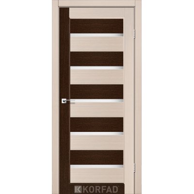 Межкомнотные двери Корфад Коллекция PORTO COMBI COLORE Модель PC-05 (комбинированный дуб белёный/венге) 