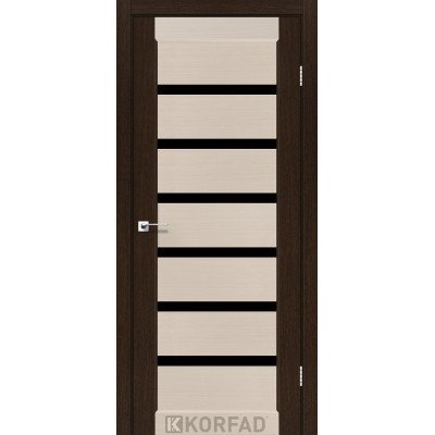 Межкомнотные двери Корфад Коллекция PORTO COMBI DELUXE Модель PCD-01 (комбинированный дуб белёный/венге) 
