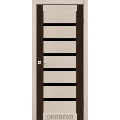 Межкомнотные двери Корфад Коллекция PORTO COMBI DELUXE Модель PCD-01 (комбинированный дуб белёный/венге 2) 