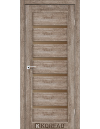 Межкомнотные двери Корфад Коллекция PORTO DELUXE Модель PD-01 (Эш-вайт) с бронзовым стеклом